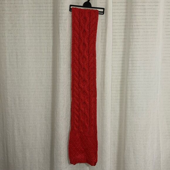 JOE BOXER Coral Pink Chunky Cable Knit Cold Weather Scarf - Picture 2 of 10